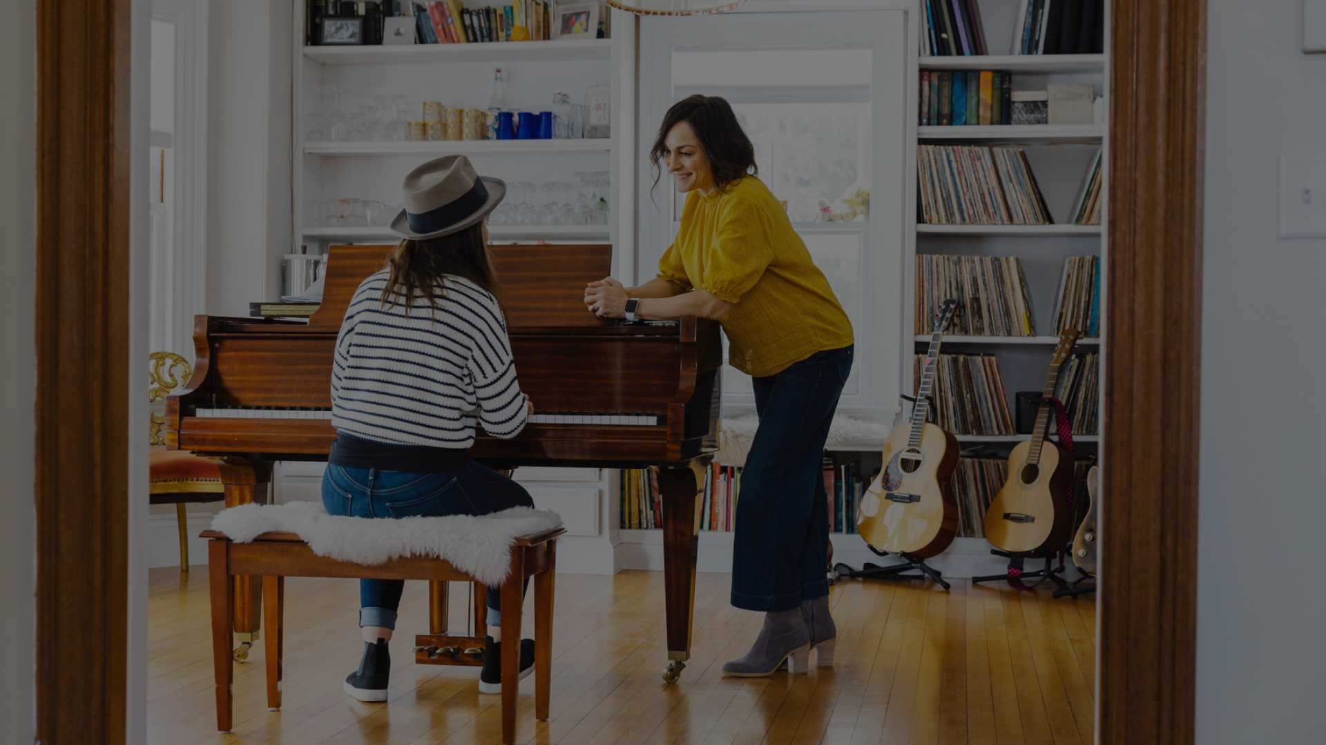 person playing guitar